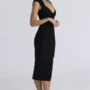 The Icon Black Bandage Midi Dress