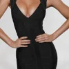 The Icon Black Bandage Mini Dress