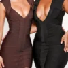 The Icon Chocolat Bandage Mini Dress