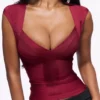 The Icon Wine Bandage Top
