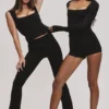 The Cap Sleeve Black Corset Top