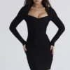 The Naomi Black Long Sleeve Bandage Mini Dress