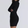 The Naomi Black Long Sleeve Bandage Mini Dress