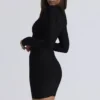 The OG Black Long Sleeve Bandage Mini Dress