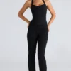 The Peekaboo Black Halter Neck Corset Top