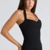 The Peekaboo Black Halter Neck Corset Top