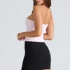 The Strapless Pink Stretch Corset Top