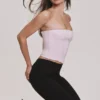 The Strapless Pink Stretch Corset Top