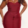 The Supermodel Ruby Halter Neck Bandage Midi Dress