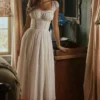 Thea White Voile + Broderie Anglais Maxi Dress