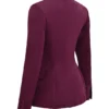 Theodora Wine Deep V Blazer