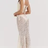 Therese Vintage Cream Lace Maxi Skirt