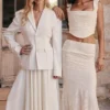 Therese Vintage Cream Lace Maxi Skirt