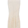 Therese Vintage Cream Lace Maxi Skirt