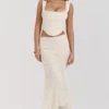 Therese Vintage Cream Lace Maxi Skirt