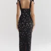 Tiff Black Velvet Lace Maxi Dress