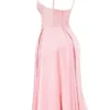 Tiffany Parisian Pink Satin A-Line Midi Dress