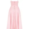 Tiffany Parisian Pink Satin A-Line Midi Dress