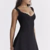 Tilly Black Pin Tuck Mini Dress