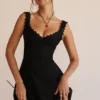 Tilly Black Pin Tuck Mini Dress