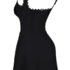 Tilly Black Pin Tuck Mini Dress