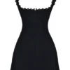 Tilly Black Pin Tuck Mini Dress
