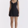 Tilly Black Pin Tuck Mini Dress
