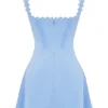 Tilly Blue Pin Tuck Mini Dress