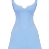 Tilly Blue Pin Tuck Mini Dress