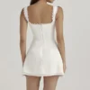 Tilly White Pin Tuck Mini Dress