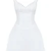 Tilly White Pin Tuck Mini Dress