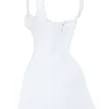 Tilly White Pin Tuck Mini Dress