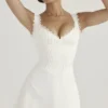 Tilly White Pin Tuck Mini Dress