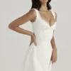 Tilly White Pin Tuck Mini Dress