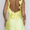 Tink Buttercup Satin Ruffle Mini Dress