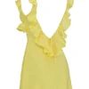 Tink Buttercup Satin Ruffle Mini Dress
