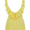 Tink Buttercup Satin Ruffle Mini Dress