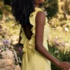 Tink Buttercup Satin Ruffle Mini Dress