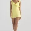 Tink Buttercup Satin Ruffle Mini Dress