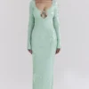 Titania Seafoam Sequin Maxi Gown