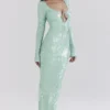 Titania Seafoam Sequin Maxi Gown