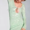Titania Seafoam Sequin Maxi Gown
