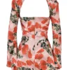 Toira Rose Print Draped Corset Dress