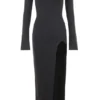 Tolani Charcoal Cashmere Knit Maxi Dress