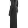 Tolani Charcoal Cashmere Knit Maxi Dress