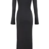 Tolani Charcoal Cashmere Knit Maxi Dress