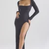 Tolani Charcoal Cashmere Knit Maxi Dress