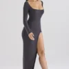 Tolani Charcoal Cashmere Knit Maxi Dress