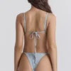 Toulouse Blue Paisley Ruffle Trim Bikini Bottom