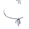 Tropez Deep Blue Halter Neck Bikini Top